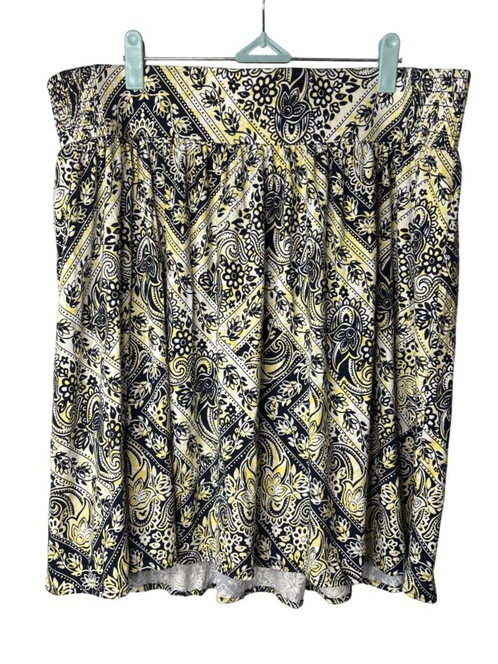 Lane Bryant Straight Knee Length Skirt 18/20 Elastic Waist Floral Multicolor